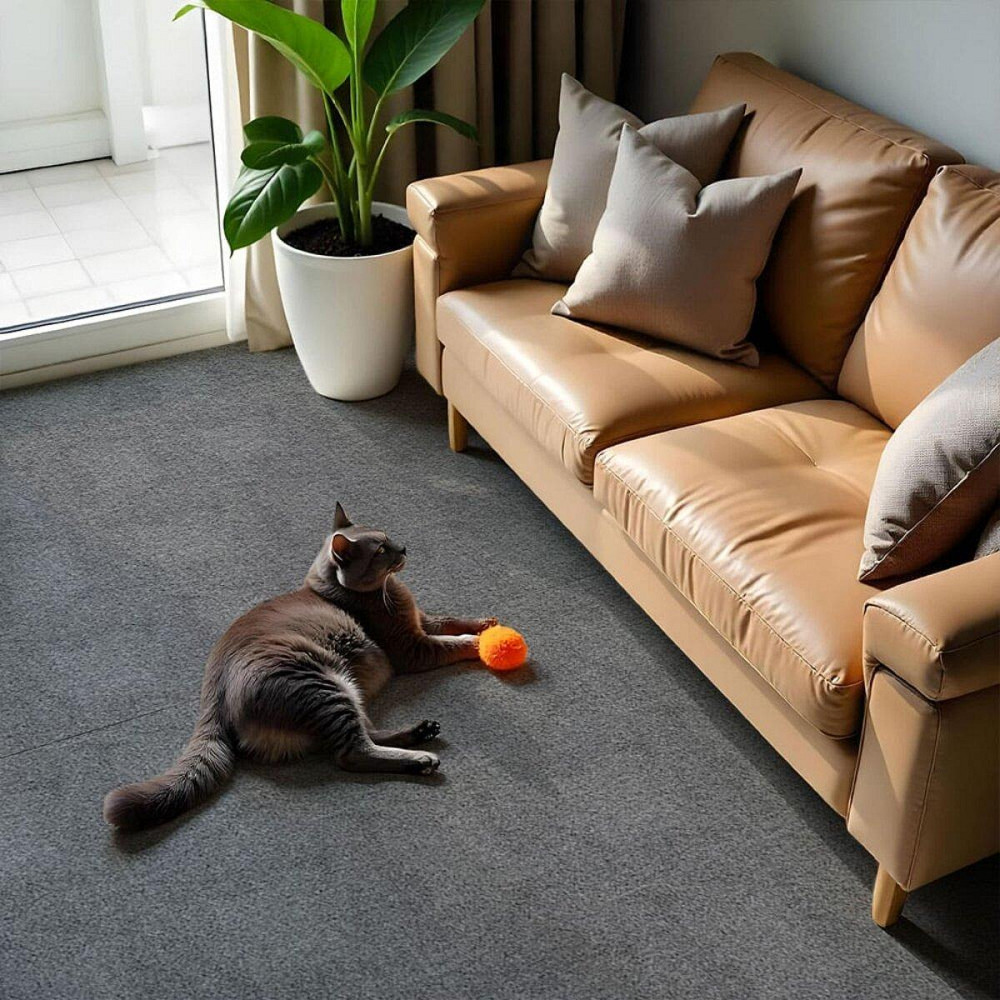 Плитка ковролиновая с TPR основой многоразовая темно-серая 300х300х4мм SW-00002801 Киев - изображение 5