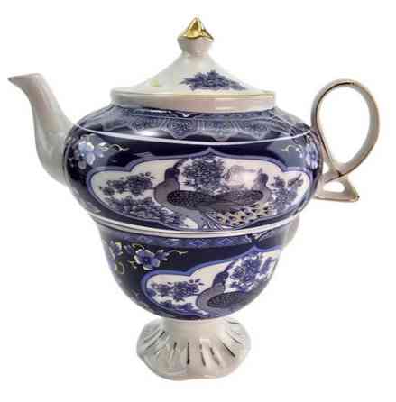 Чайник с чашкой фарфоровый Павлины Киев