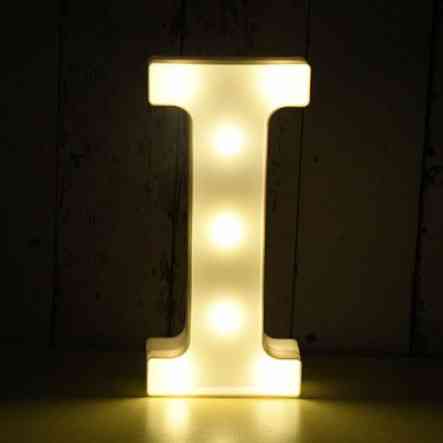 Буква с подсветкой I объемная маленькая 21 на 9 см белый Киев