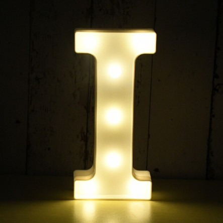 Буква с подсветкой I объемная маленькая 21 на 9 см белый Киев - изображение 2