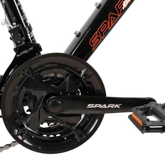 Велосипед SPARK HUNTER JR 24" (алюмінієва рама 12") чорний з жовтогарячим (Бескоштовхувальна доставка Новою Поштою) Харків