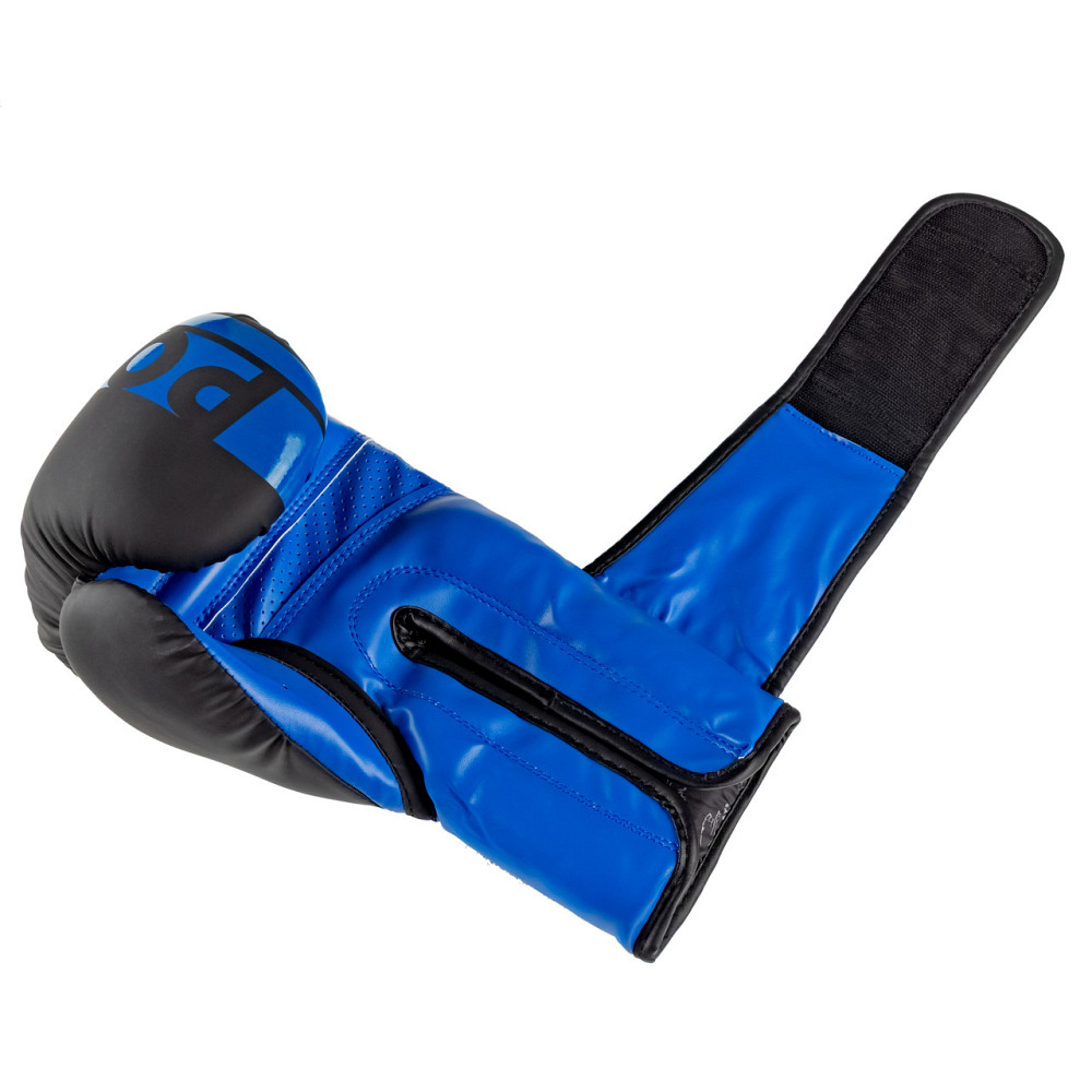 Боксерські рукавиці PowerPlay 3086 Matt Challenger Чорно-Сині 10 унцій Каменское - изображение 16