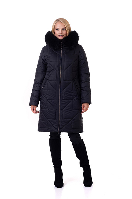 Пуховик жіночий чорний нова колекція 160 Київ - фото 4