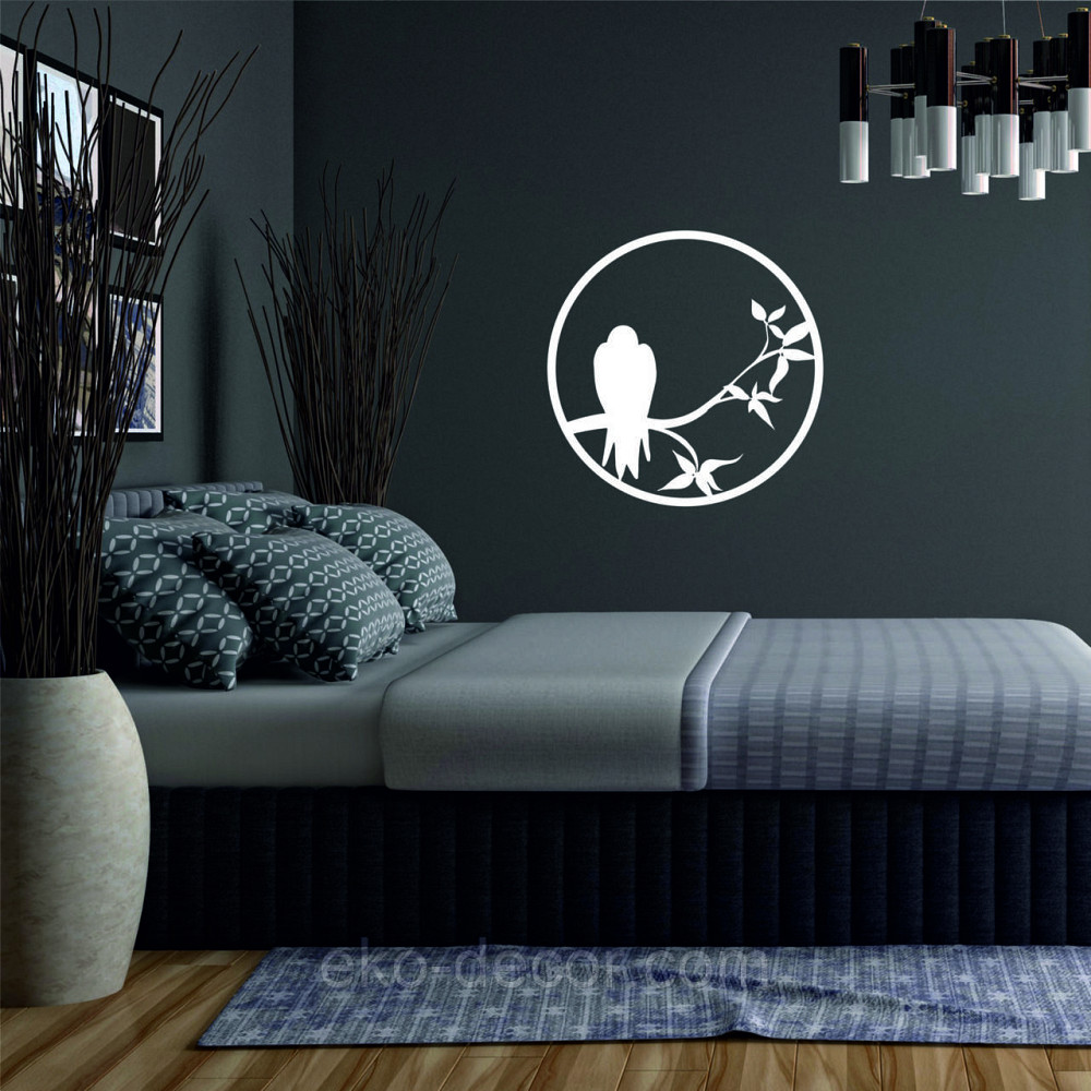 Декоративное настенное Панно «Ворон», Декор на стену 90*90 см, Белый Киев - изображение 3