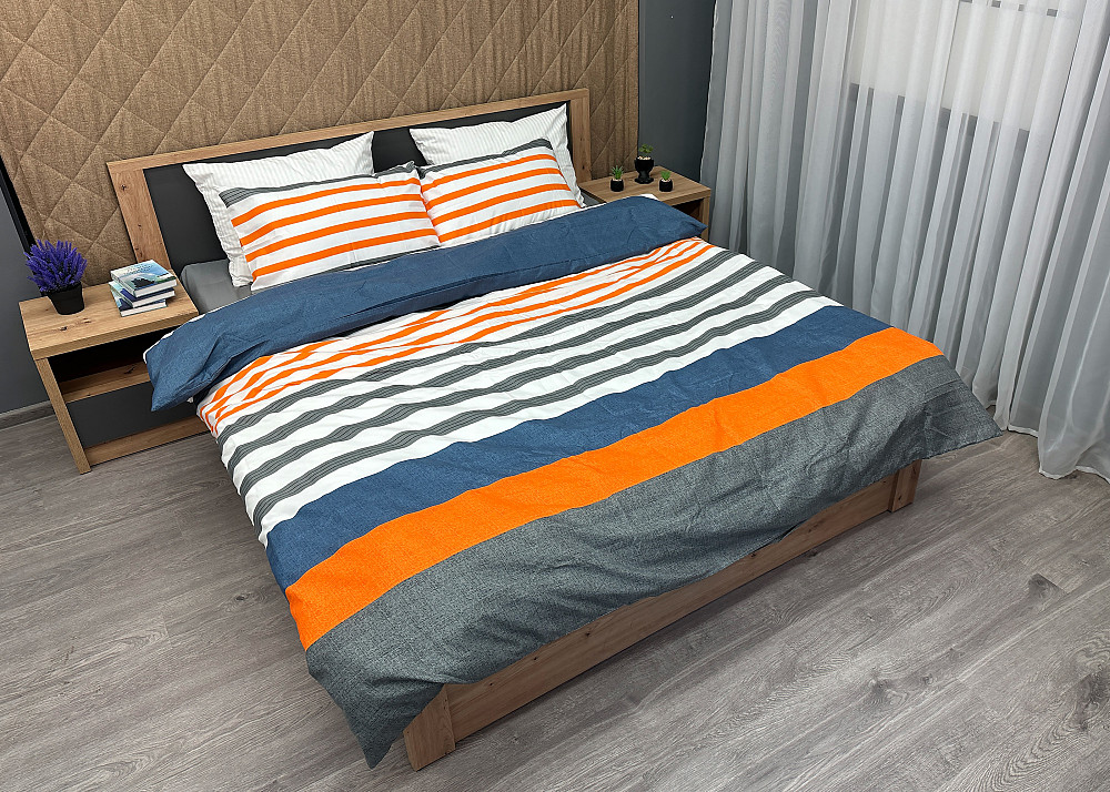 Комплект постельного белья, Decorator Larsson Полуторный 145х215 разноцветная полоска (88-008) Киев - изображение 2