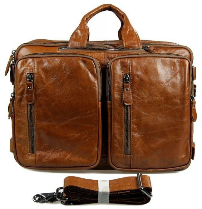 Сумка чоловіча Vintage 14353 трансформер Рудий Київ - фото 8