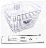 Корзина велосипедная навесная передняя (металл) (белая) Бабочка Мукачево