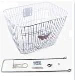 Кошик велосипедний навісний передній (метал) (білий) Метелик Мукачево - фото 1