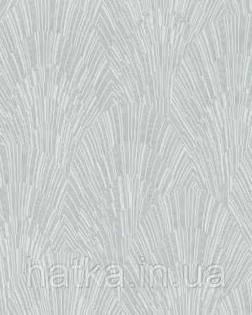 Шпалери вінілові на флізелін Marburg 82217 Giulia геометрія абстракція смужки півколо білі на бірюзовому Київ