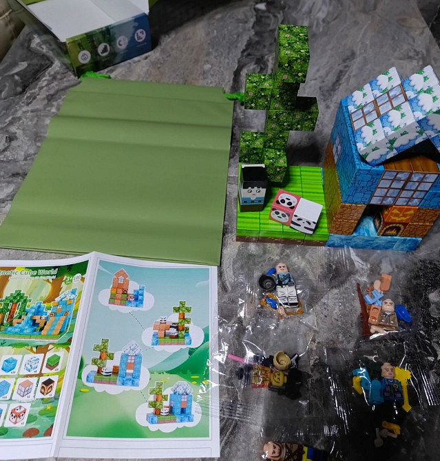 Магнітний конструктор майнкрафт 100шт +5 фігурок. Харків - фото 3