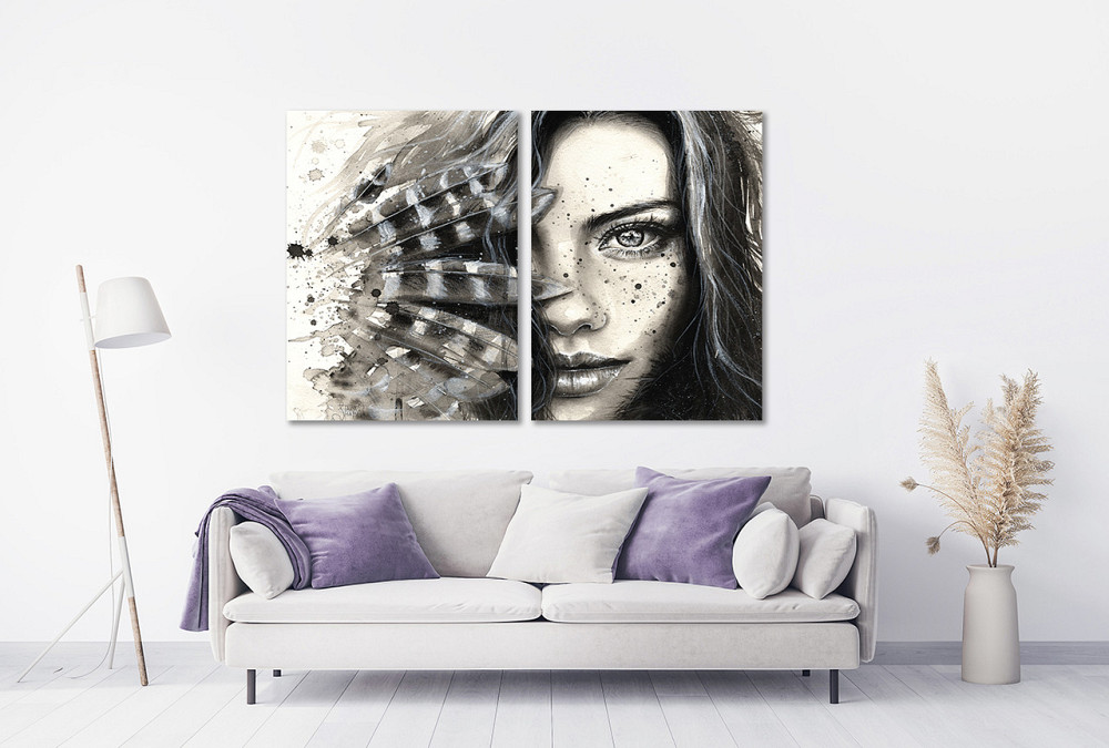 Модульна картина у вітальню/ спальню Дівчина TLV-2_084 70x102 см Київ - фото 2