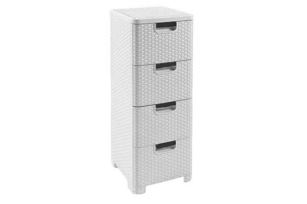 Комод пластиковий "BRILLIANT" 4 ящика 81х38х33 Efe plastics Білий Одеса - фото 1