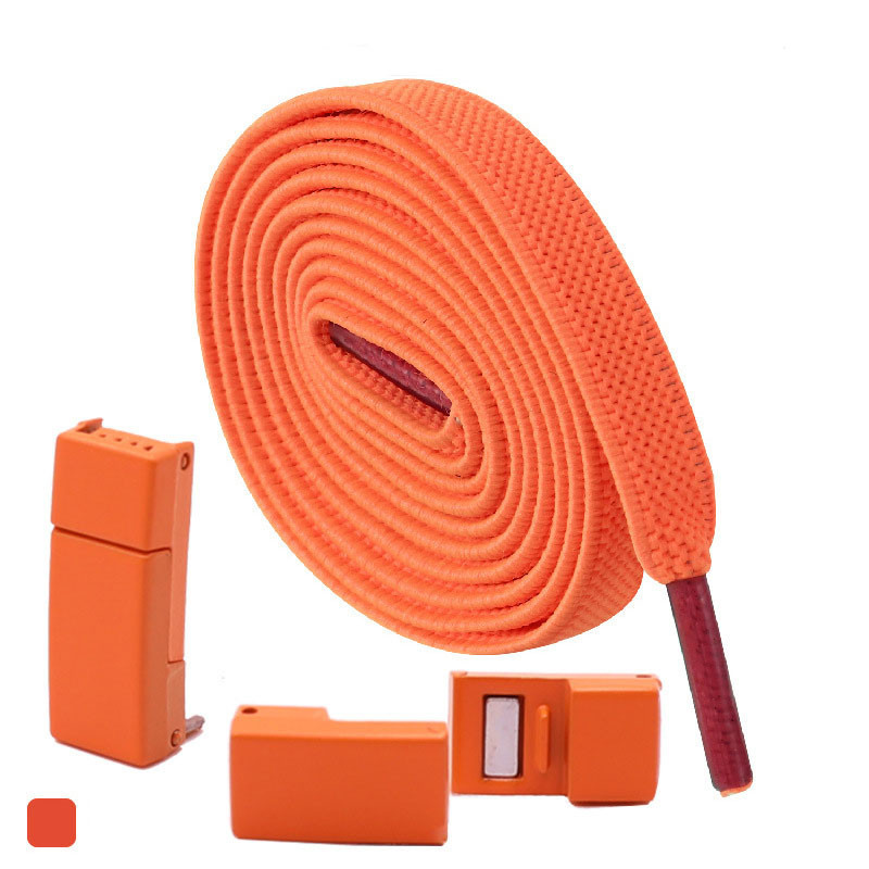 Еластичні шнурки без зав'язок з магнітними застібками Помаранчевий Сміла - фото 6