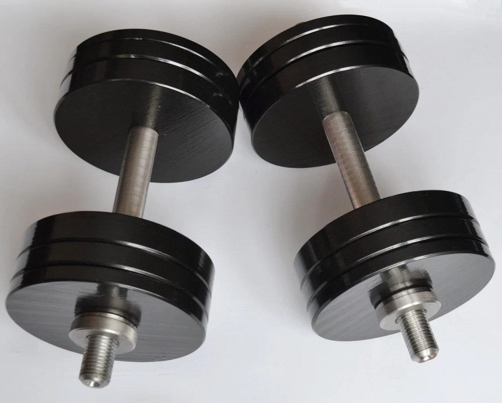 Гантели наборные 2 по 26 кг Гантели, гири, штанги и диски металлические с порошковой покраской Киев - изображение 7