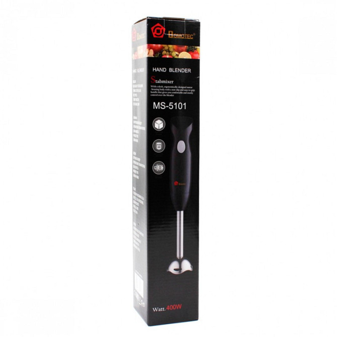 Погружной блендер DOMOTEC MS-5101, мощность 350 Вт, кнопочное управление, 1 насадка – компактный и у Киев - изображение 6