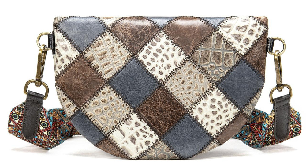 Жіноча поясна шкіряна сумка 20342 Vintage Різнокольорова Київ - фото 3