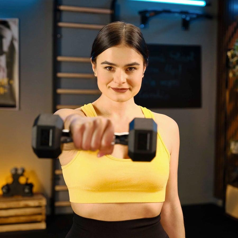 Гантеля шестигранна прогумована TX-075RD Trex Sport 7,5кг Киев - изображение 7