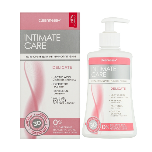 Крем-гель для інтимної гігієни 310мл делікатний Intimate care Cleanness+ Житомир