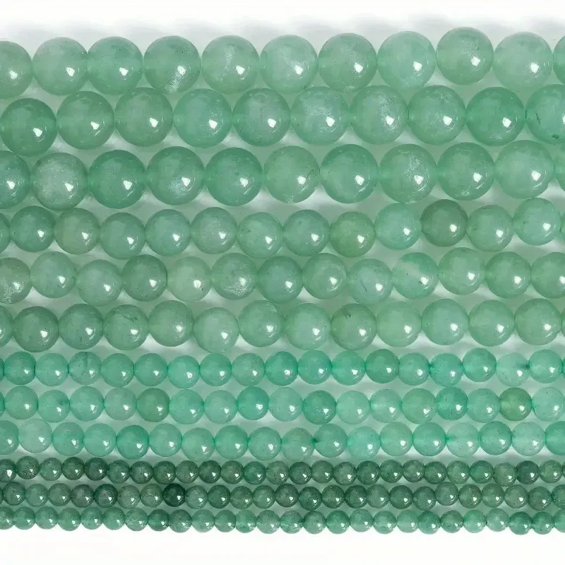Авантюрин зеленый 8 мм – 45 бусин для украшений и браслетов, натуральный камень Киев - изображение 4