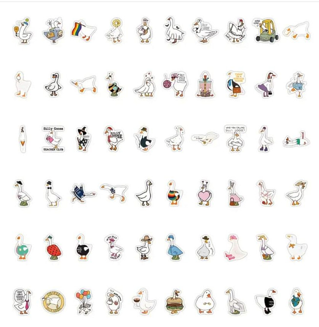 Набір наклейок (стикерів) Смішний Гусь (60 шт.), стикерпак Гусь Київ - фото 5