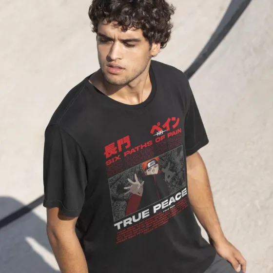 Футболка для подростка мальчика с принтом Наруто Пейн 3 Размер 160 Anime10898 Днепр