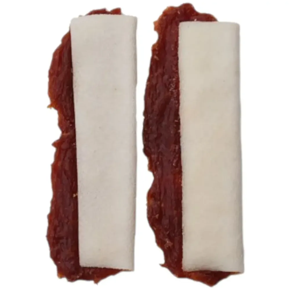 Ласощі для собак Чіпси з сиром'ятної шкіри з качиним м'ясом для собак 500 г Київ - фото 1