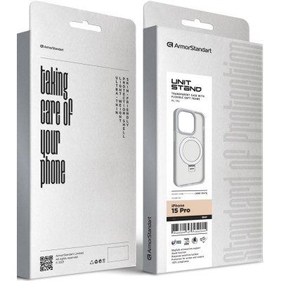 Чехол для мобильного телефона Armorstandart Unit Stand Apple iPhone 15 Pro Grey (ARM70579) Винница - изображение 2