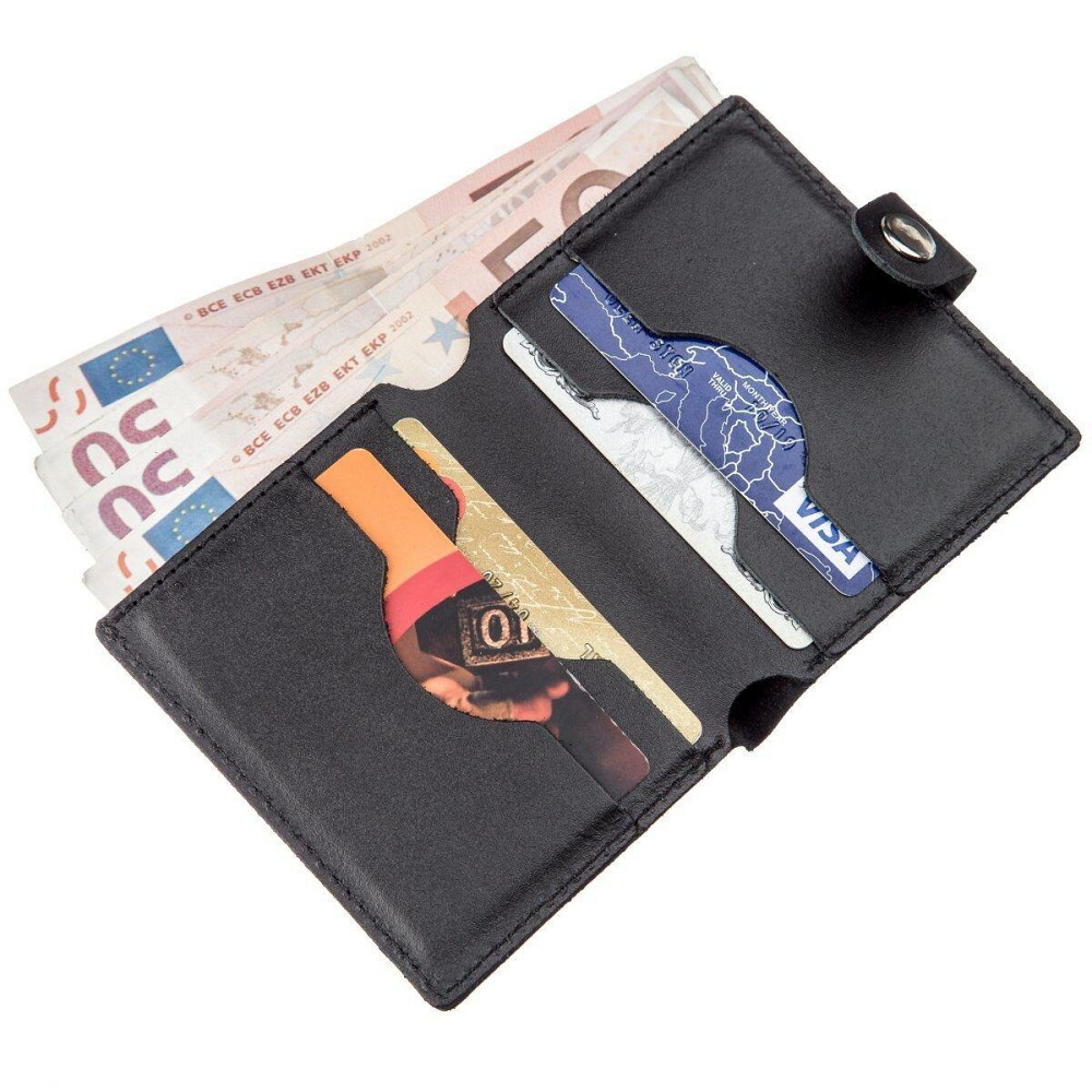 Портмоне вертикальне чоловіче шкіряне SHVIGEL 16225 Чорне Київ - фото 5