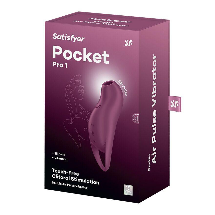 Вакуумний кліторальний стимулятор з вібрацією Satisfyer Pocket Pro 1 Purple Sex Aura Київ - фото 5