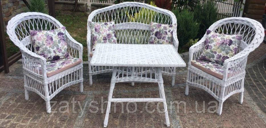 Меблі з лози біла з диваном Київ - фото 1