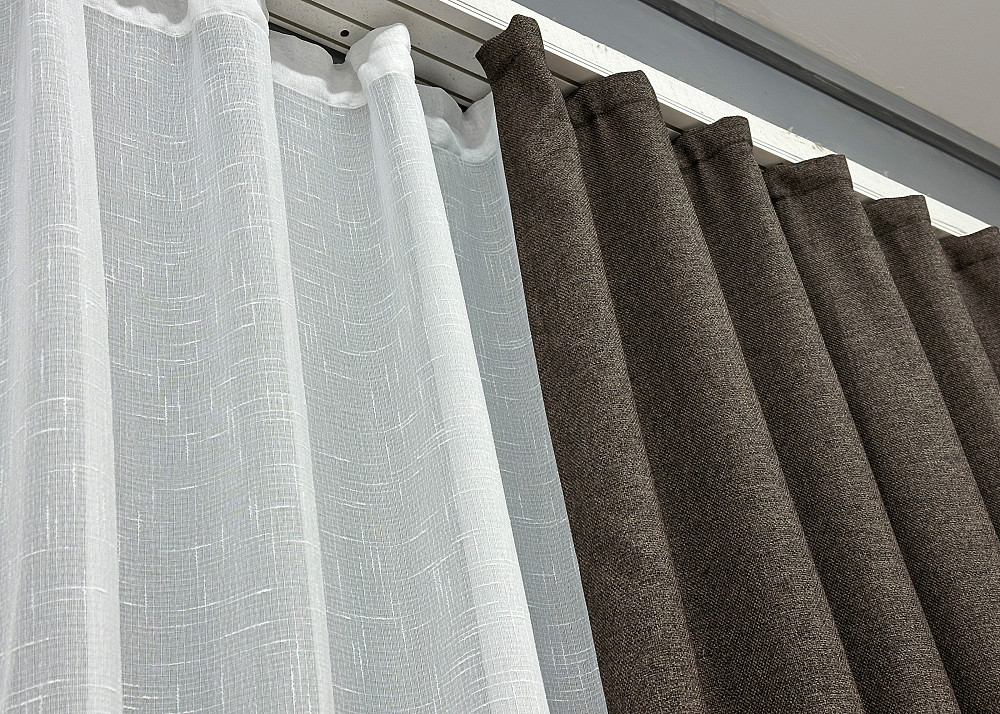 Шторная ткань премиум класса лен фактурный, коллекция «ELEMENTA» цвет венге 1867ш Киев - изображение 6