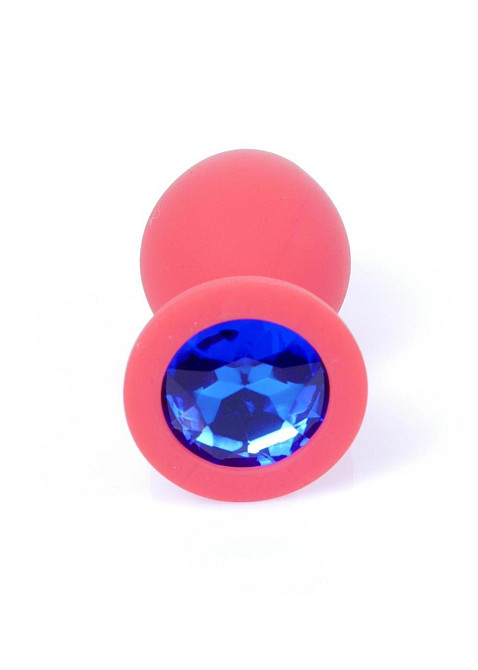 Анальна пробка - Jewellery Silicone Red Plug M Blue Sex Aura Київ - фото 3