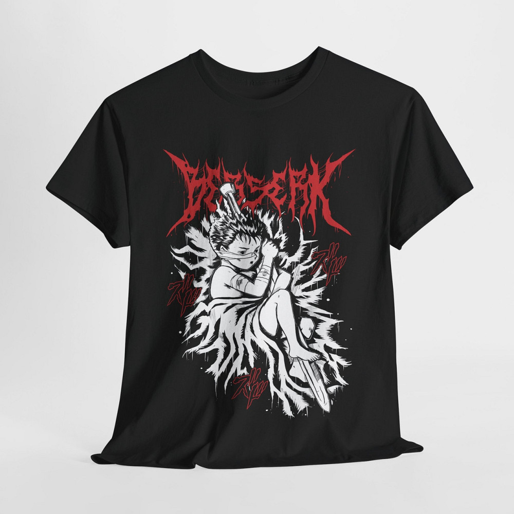 Футболка для мальчика аниме Берсерк Манга Стрип Гутс оверсайз (рост от 165 до 180 ) Черний AnimeJ0681m Днепр - изображение 5