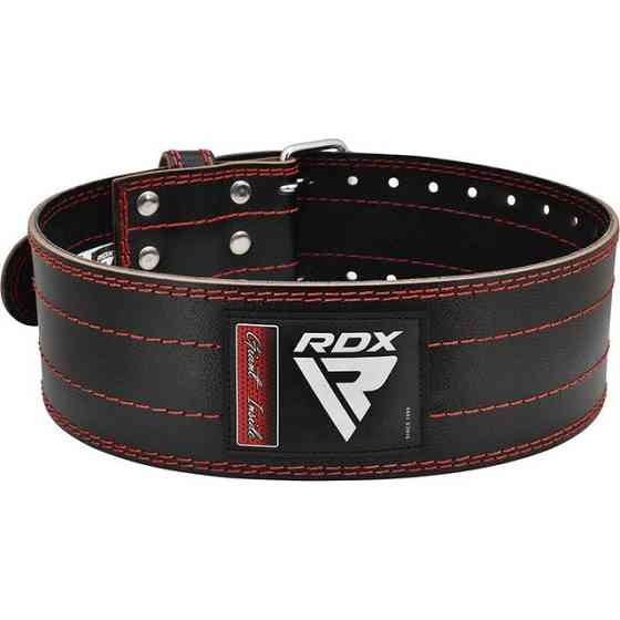 Пояс для пауерліфтингу RDX RD1 шкіряний Red L Київ