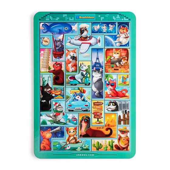 Дерев'яний сортер "Тетріс великий - Котики" (ПСД125) PSD125 Вінниця