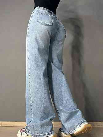 Джинси жіночі Liana 1-047 палаццо з резинкою на талії стрейчеві великі розміри блакитні, блакитний, З2, 32, 82 см, 105 см Київ