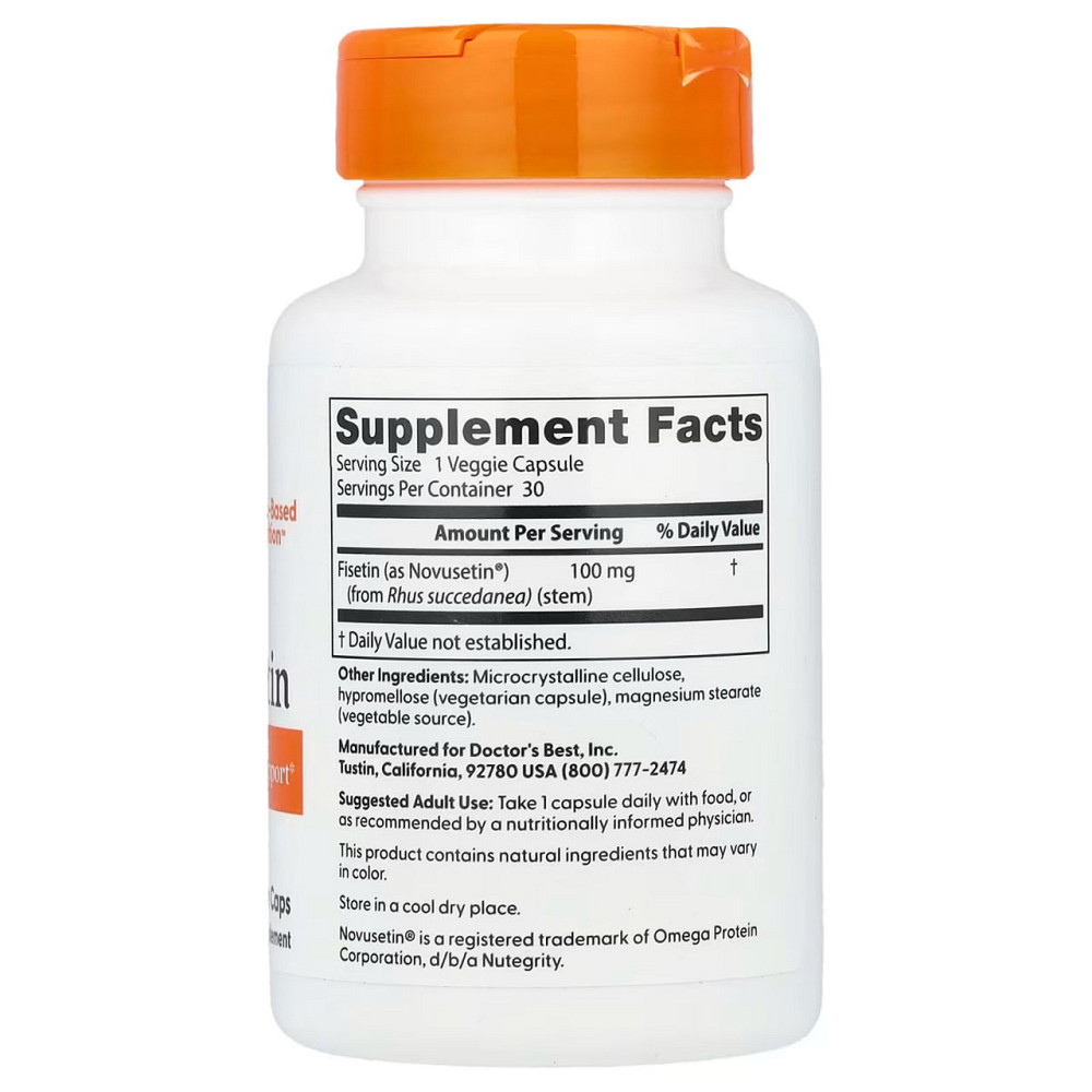Физетин Doctor's Best Fisetin 30 вег капс Киев - изображение 2