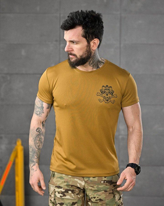 Тактическая потоотводящая футболка SABUR skull ВТ5127 Одесса - изображение 4