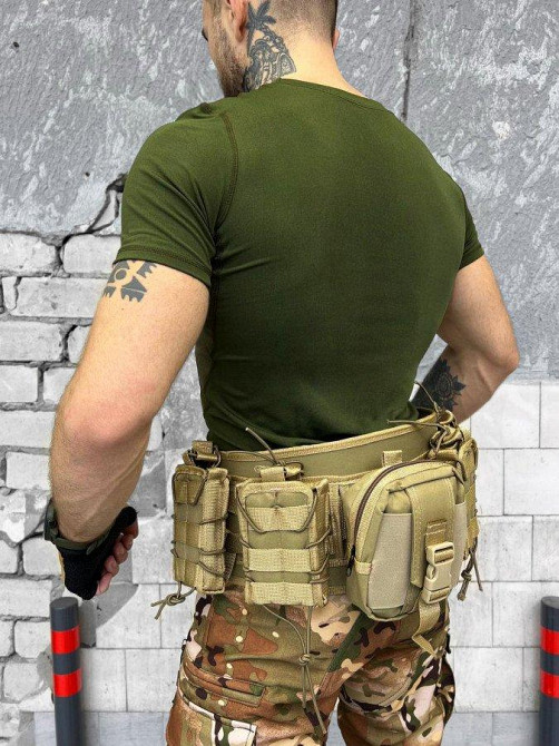 Розвантажувальний пояс із Підсумками в комплекті / РПС із системою Molle Attack койотВТ7500 Одеса - фото 9