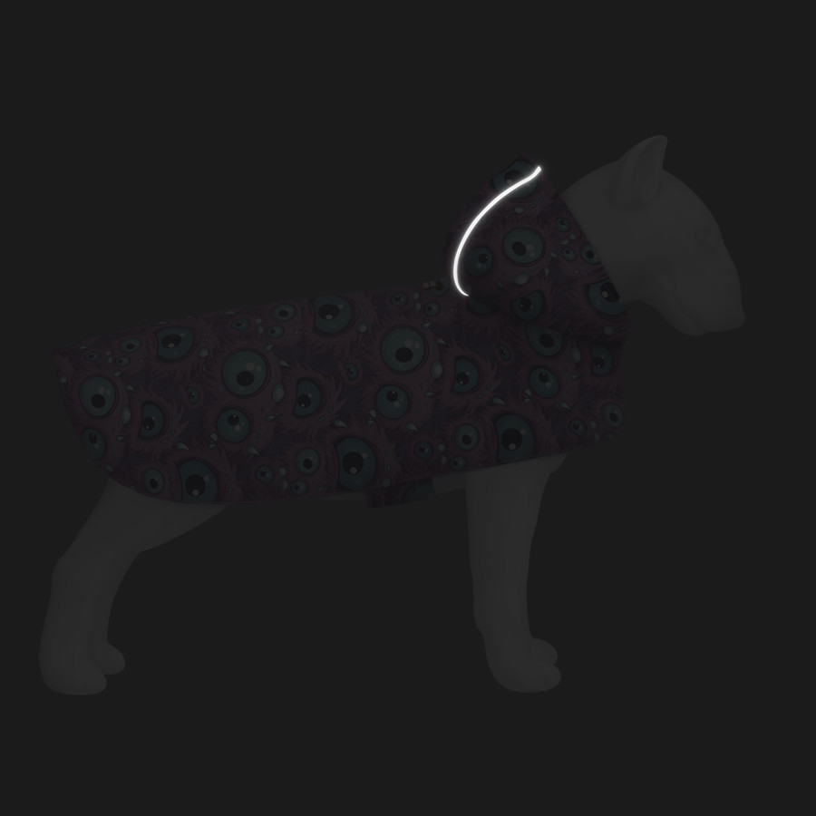 Дощовик-накидка з капюшоном для собак WAUDOG Clothes, малюнок "Око монстра", XS, А 26-29 см, B Коломыя - изображение 2