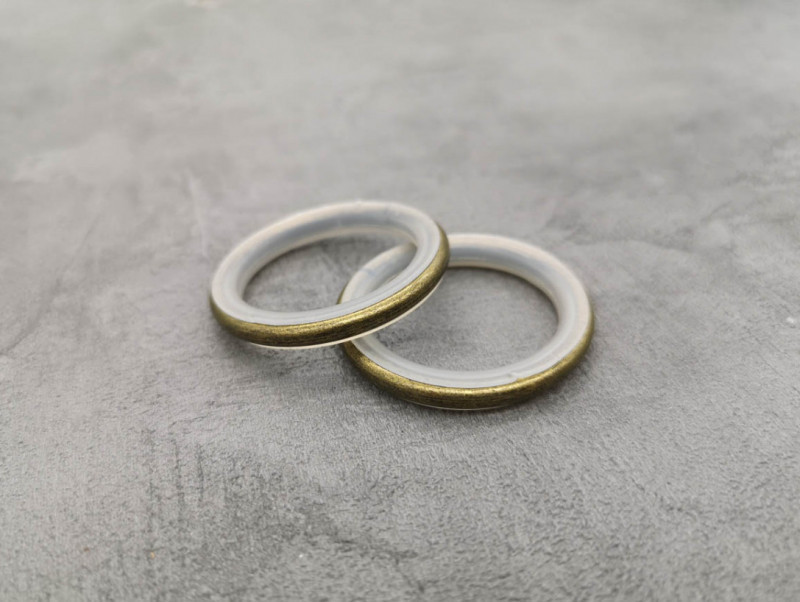 Кільце для карнизу Orvit 16 мм тихохідне металеве (25 х 32) х 3,5 мм АНТИК (00-00015495) (10шт.) Львов - изображение 2