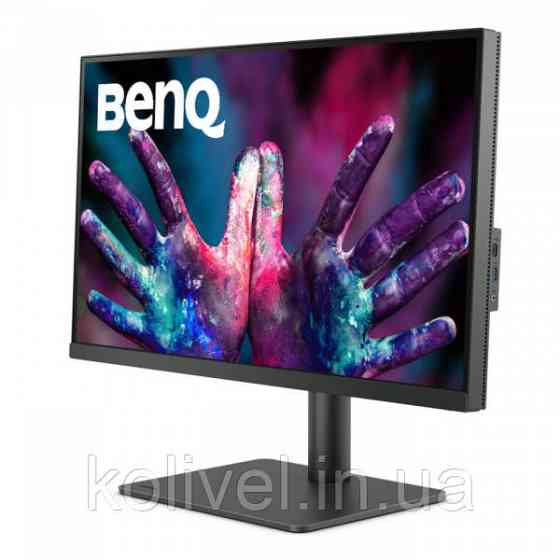 TFT 27" BenQ PD2705U, 4K UHD, IPS, 99% sRGB, HDMI, DP, USB-C, USB-hub, HAS, колонки, темно-сірий Київ