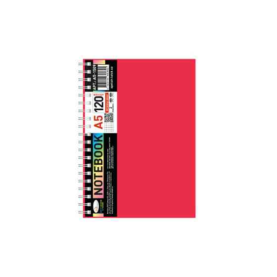 Блокнот А5 АП-1509(Red) 120 листов, пружина сбоку Винница