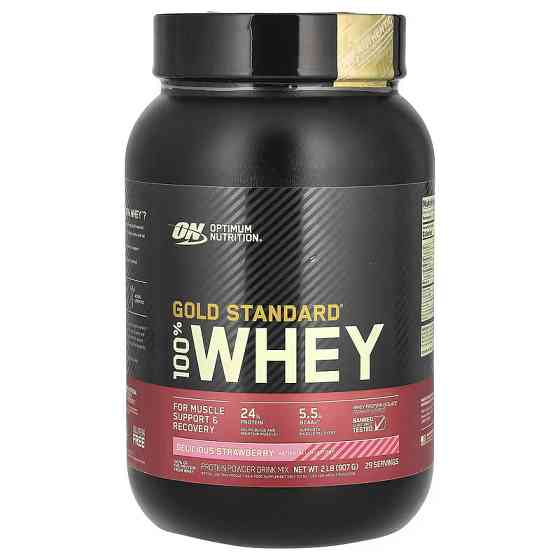 Протеїн Optimum Nutrition Gold Standard 100% Whey 907 g (Delicious Strawberry) Луцьк