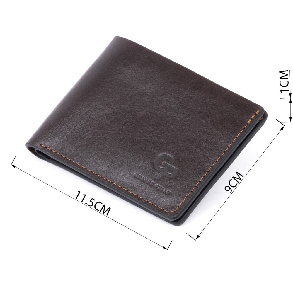 Стильне портмоне в гладкій шкірі GRANDE PELLE 11312 Коричневе Київ - фото 9