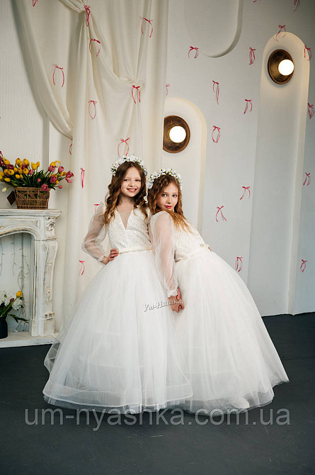 Пудровое нарядное платье 134-146 Кривой Рог - изображение 6