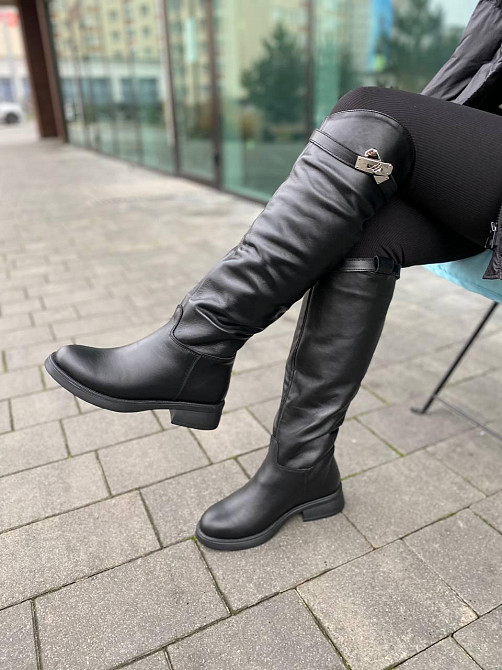 Чоботи жіночі EDAN 177 чорні (зима євро-хутро, шкіра натуральна) (6083) Коломия - фото 3