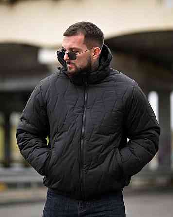 Чоловіча зимова куртка jenson чорна ПП8102 Одеса