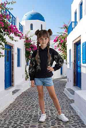 Біла сорочка з вишивкою Ластівки 134-152 Кривий Ріг