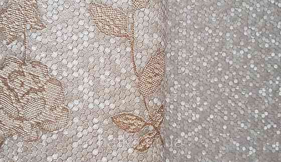 Шпалери вінілові на флізеліні AdaWall Signature1.06х10 квіти гілки листя структурне золотисте 3д Київ